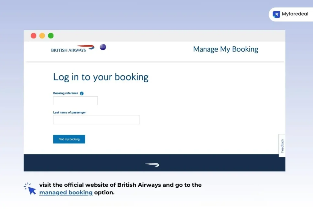 Steps For  British Airways Name Change 